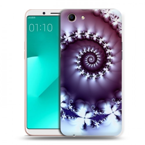 Дизайнерский пластиковый чехол для OPPO A83 Абстракции Спираль