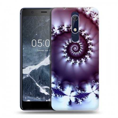 Дизайнерский пластиковый чехол для Nokia 5.1 Абстракции Спираль