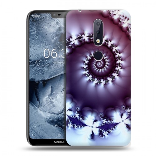 Дизайнерский пластиковый чехол для Nokia 6.1 Plus Абстракции Спираль