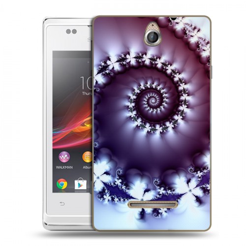 Дизайнерский пластиковый чехол для Sony Xperia E Абстракции Спираль