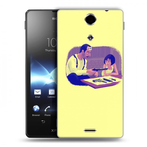 Дизайнерский пластиковый чехол для Sony Xperia TX Leon