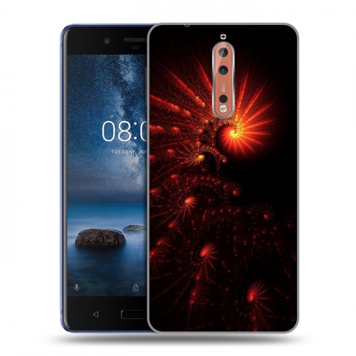 Дизайнерский пластиковый чехол для Nokia 8 Абстракции Спираль