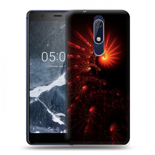 Дизайнерский пластиковый чехол для Nokia 5.1 Абстракции Спираль