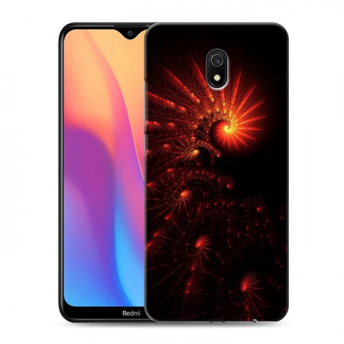 Дизайнерский силиконовый с усиленными углами чехол для Xiaomi RedMi 8A Абстракции Спираль