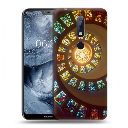 Дизайнерский силиконовый чехол для Nokia 6.1 Plus Абстракции Спираль