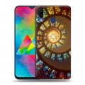 Дизайнерский пластиковый чехол для Samsung Galaxy M20 Абстракции Спираль