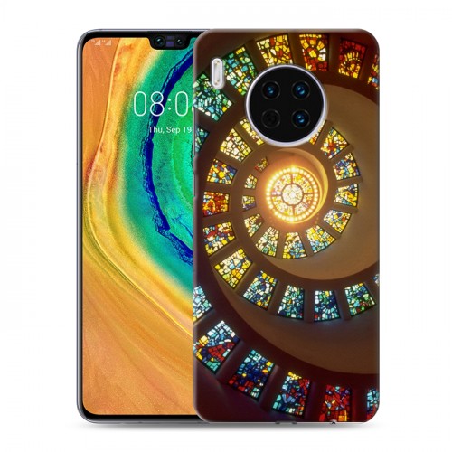 Дизайнерский пластиковый чехол для Huawei Mate 30 Абстракции Спираль