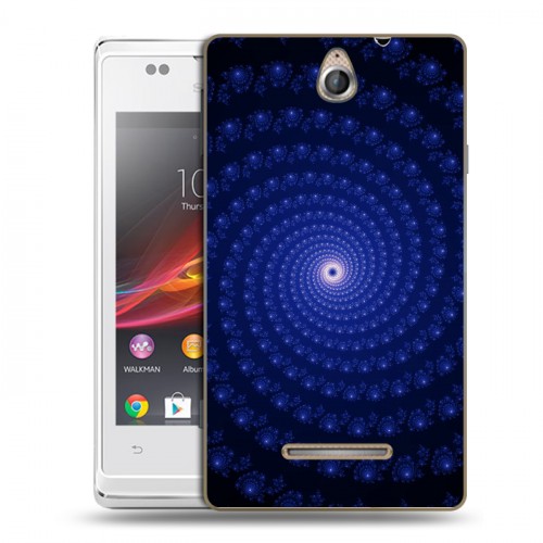 Дизайнерский пластиковый чехол для Sony Xperia E Абстракции Спираль