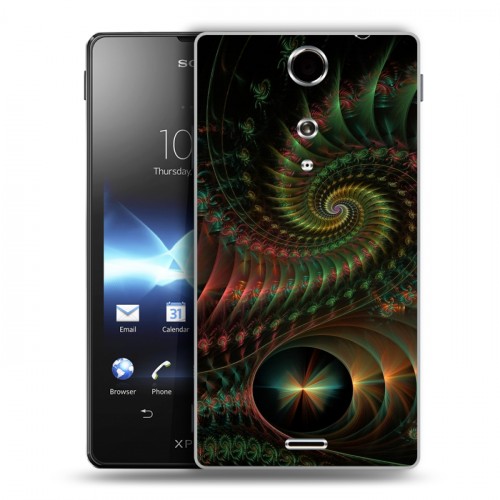 Дизайнерский пластиковый чехол для Sony Xperia TX Абстракции Спираль