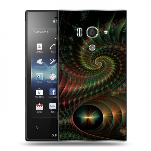 Дизайнерский пластиковый чехол для Sony Xperia acro S Абстракции Спираль