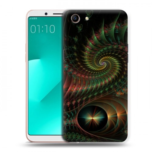 Дизайнерский пластиковый чехол для OPPO A83 Абстракции Спираль