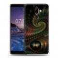 Дизайнерский пластиковый чехол для Nokia 7 Plus Абстракции Спираль