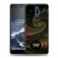 Дизайнерский пластиковый чехол для Nokia 5.1 Абстракции Спираль