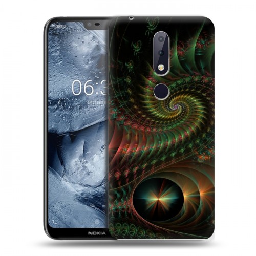 Дизайнерский пластиковый чехол для Nokia 6.1 Plus Абстракции Спираль