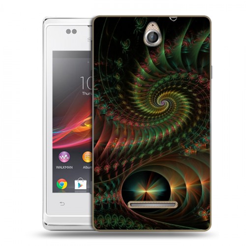 Дизайнерский пластиковый чехол для Sony Xperia E Абстракции Спираль