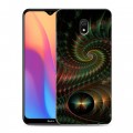 Дизайнерский силиконовый с усиленными углами чехол для Xiaomi RedMi 8A Абстракции Спираль