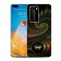 Дизайнерский пластиковый чехол для Huawei P40 Pro Абстракции Спираль