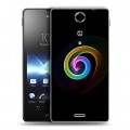 Дизайнерский пластиковый чехол для Sony Xperia TX Абстракции Спираль