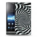 Дизайнерский пластиковый чехол для Sony Xperia S Абстракции Спираль