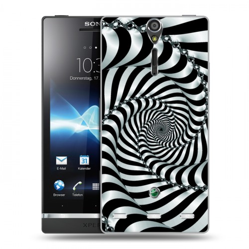 Дизайнерский пластиковый чехол для Sony Xperia S Абстракции Спираль