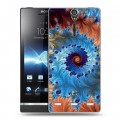 Дизайнерский пластиковый чехол для Sony Xperia S Абстракции Спираль