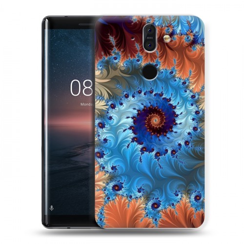 Дизайнерский пластиковый чехол для Nokia 8 Sirocco Абстракции Спираль