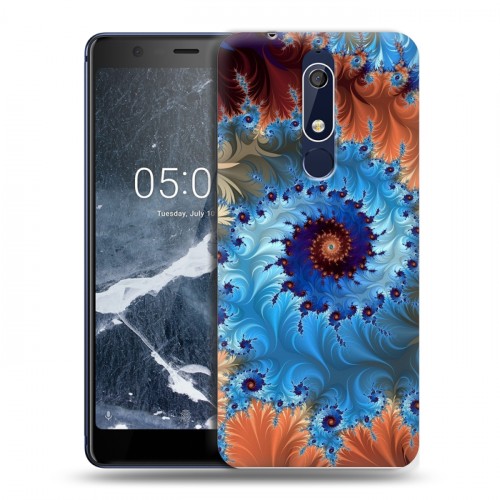 Дизайнерский пластиковый чехол для Nokia 5.1 Абстракции Спираль