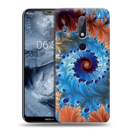 Дизайнерский пластиковый чехол для Nokia 6.1 Plus Абстракции Спираль