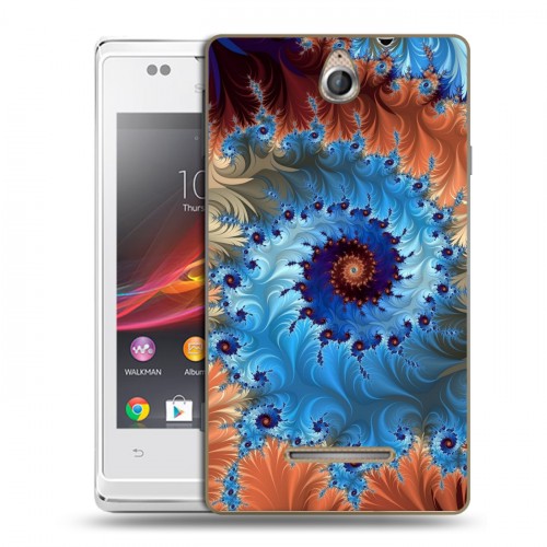 Дизайнерский пластиковый чехол для Sony Xperia E Абстракции Спираль