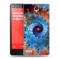 Дизайнерский пластиковый чехол для Xiaomi RedMi Note Абстракции Спираль