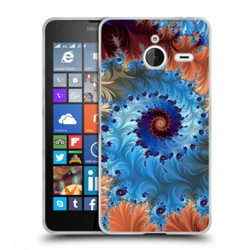 Дизайнерский пластиковый чехол для Microsoft Lumia 640 XL Абстракции Спираль