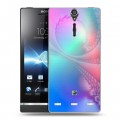 Дизайнерский пластиковый чехол для Sony Xperia S Абстракции Спираль