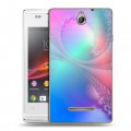 Дизайнерский пластиковый чехол для Sony Xperia E Абстракции Спираль