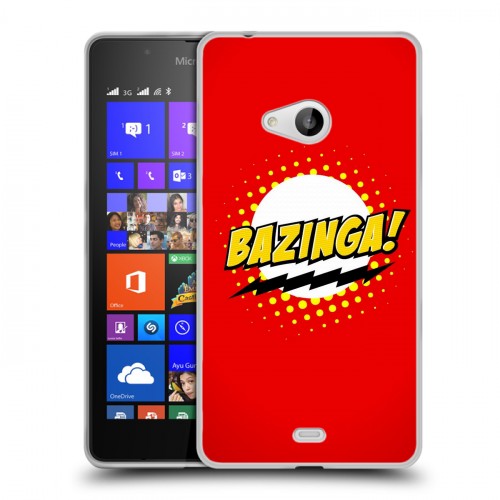 Дизайнерский пластиковый чехол для Microsoft Lumia 540 Теория большого взрыва 