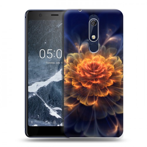 Дизайнерский пластиковый чехол для Nokia 5.1 Абстракции Фрактал