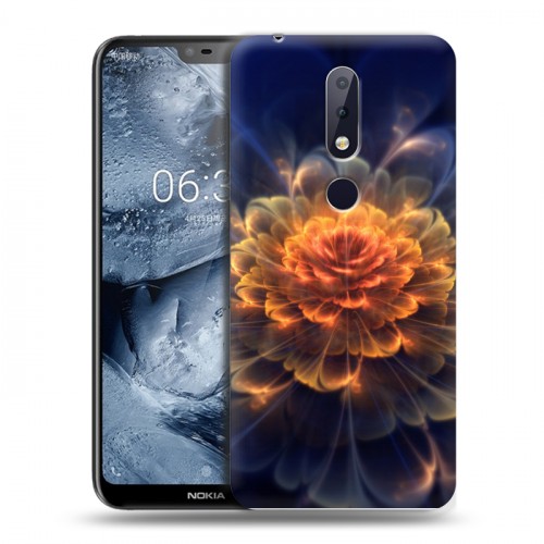 Дизайнерский пластиковый чехол для Nokia 6.1 Plus Абстракции Фрактал