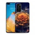 Дизайнерский силиконовый с усиленными углами чехол для Huawei P40 Абстракции Фрактал