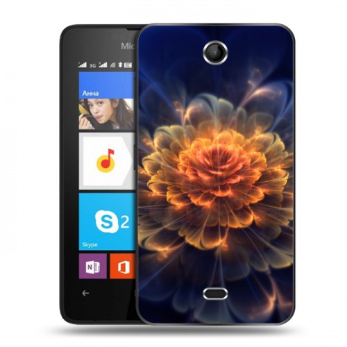Дизайнерский силиконовый чехол для Microsoft Lumia 430 Dual SIM Абстракции Фрактал