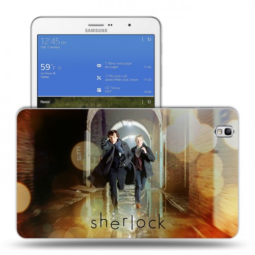 Дизайнерский силиконовый чехол для Samsung Galaxy Tab Pro 8.4 Шерлок