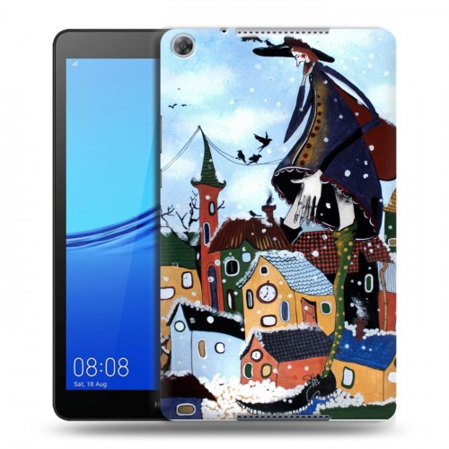 Дизайнерский силиконовый чехол для Huawei MediaPad M5 lite 8 зима
