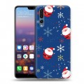 Дизайнерский силиконовый с усиленными углами чехол для Huawei P20 Pro Новогодние паттерны