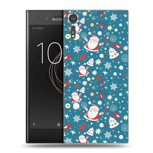 Дизайнерский пластиковый чехол для Sony Xperia XZs Новогодние паттерны