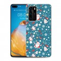 Дизайнерский пластиковый чехол для Huawei P40 Новогодние паттерны