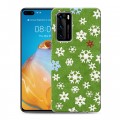 Дизайнерский пластиковый чехол для Huawei P40 Новогодние паттерны