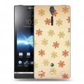 Дизайнерский пластиковый чехол для Sony Xperia S Новогодние паттерны