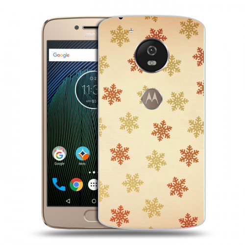Дизайнерский силиконовый чехол для Motorola Moto G5s Новогодние паттерны