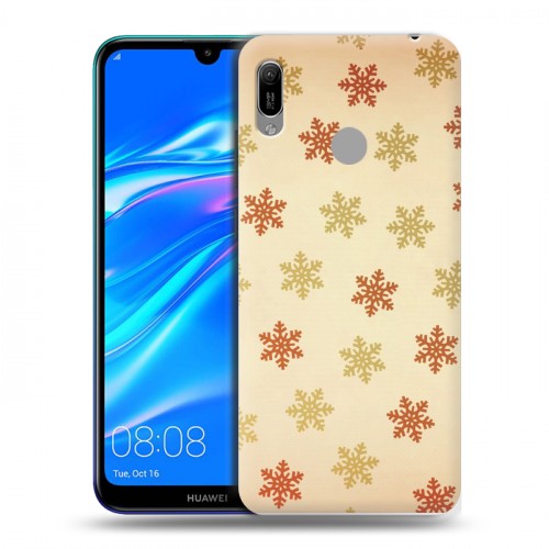 Дизайнерский пластиковый чехол для Huawei Y6 (2019) Новогодние паттерны