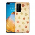 Дизайнерский пластиковый чехол для Huawei P40 Новогодние паттерны