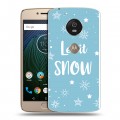 Дизайнерский пластиковый чехол для Motorola Moto G5s снежинки