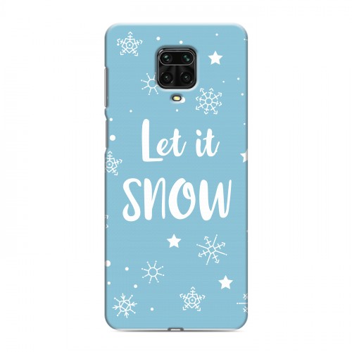 Дизайнерский силиконовый чехол для Xiaomi Redmi Note 9 Pro снежинки